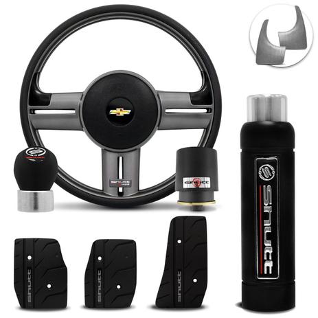 Volante Esportivo Shutt Grafite Cubo Corsa Montana 99 a 12 + Pedaleira Manopla Cambio Freio mão Menor preço em Volante Esportivo Shutt Grafite Cubo Corsa Montana 99 a 12 + Pedaleira Manopla Cambio Freio mão