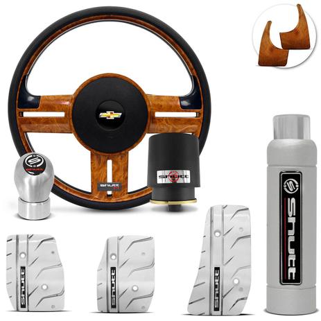 Volante Esportivo Shutt Madeira Corsa Vectra Astra 99 a 2012 + Pedaleira Manopla Freio Mão Prata Menor preço em Volante Esportivo Shutt Madeira Corsa Vectra Astra 99 a 2012 + Pedaleira Manopla Freio Mão Prata