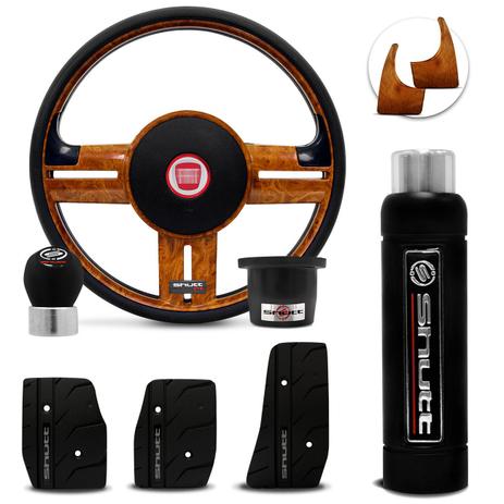 Volante Esportivo Shutt Madeira Cubo Punto Stilo Idea 05 a 13 + Pedaleira Manopla Cambio Freio mão é boa?