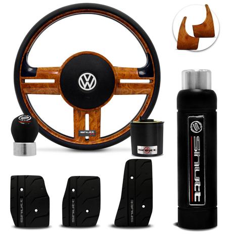 Volante Esportivo Shutt Madeira Gol Saveiro Parati Golf 89 a 12 + Pedaleira Manopla Cambio Freio mão Menor preço em Volante Esportivo Shutt Madeira Gol Saveiro Parati Golf 89 a 12 + Pedaleira Manopla Cambio Freio mão
