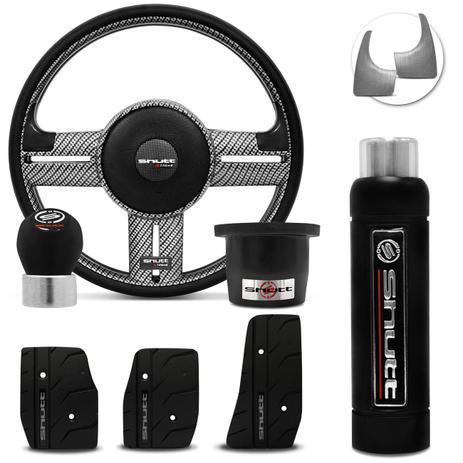 Volante Esportivo Shutt Rallye Carbon Jeep Willys 57 a 83 + Pedaleira Manopla Cambio Freio Mão Preta Menor preço em Volante Esportivo Shutt Rallye Carbon Jeep Willys 57 a 83 + Pedaleira Manopla Cambio Freio Mão Preta