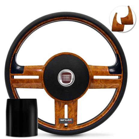 Volante Esportivo Shutt Rallye Slim GTR Marrom Madeira Cubo Uno Tempra Elba Fiorino 91 a 01 Menor preço em Volante Esportivo Shutt Rallye Slim GTR Marrom Madeira Cubo Uno Tempra Elba Fiorino 91 a 01