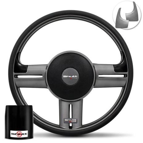 Volante Esportivo Shutt Rallye Slim Xtreme Grafite Aplique Prata Cubo Jeep Willys 57 a 83 Menor preço em Volante Esportivo Shutt Rallye Slim Xtreme Grafite Aplique Prata Cubo Jeep Willys 57 a 83