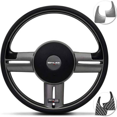 Volante Esportivo Shutt Rallye Super Surf Grafite Xtreme Apliques Preto Prata Escovado e Carbon Menor preço em Volante Esportivo Shutt Rallye Super Surf Grafite Xtreme Apliques Preto Prata Escovado e Carbon