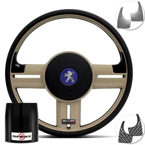 Volante Esportivo Shutt Rallye Super Surf RS Bege Cubo Peugeot 206 306 207 2004 a 2012 Buzina Menor preço em Volante Esportivo Shutt Rallye Super Surf RS Bege Cubo Peugeot 206 306 207 2004 a 2012 Buzina