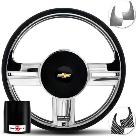 Menor preço em Volante Esportivo Shutt Rallye Super Surf Xtreme Cromado Cubo Celta Prisma Corsa Vectra 82 a 14