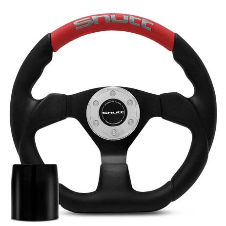 Volante Esportivo Shutt SRRB Preto e Vermelho Acionador Buzina + Cubo Fusca Brasília Passat 50 a 76 Menor preço em Volante Esportivo Shutt SRRB Preto e Vermelho Acionador Buzina + Cubo Fusca Brasília Passat 50 a 76