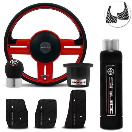 Volante Esportivo Shutt Vermelho Escort Logus 1993 a 1998 + Pedaleira Manopla cambio Freio Mão Preta Menor preço em Volante Esportivo Shutt Vermelho Escort Logus 1993 a 1998 + Pedaleira Manopla cambio Freio Mão Preta