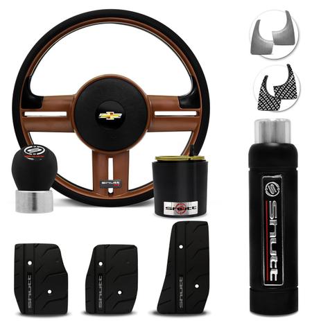 Volante Esportivo Shutt Whisky Corsa Celta Vectra 82 a 14 + Pedaleira Manopla Cambio Freio Mão Preta Menor preço em Volante Esportivo Shutt Whisky Corsa Celta Vectra 82 a 14 + Pedaleira Manopla Cambio Freio Mão Preta