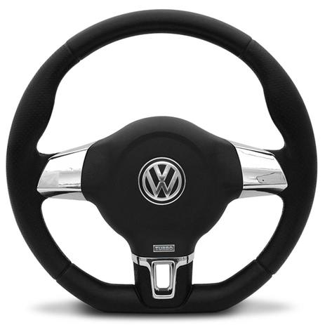Volante Jetta Base Reta Turbo Preto Aplique Cromado Gol Parati Saveiro Santana Polo 95 a 13 com Cubo - Cvd Menor preço em Volante Jetta Base Reta Turbo Preto Aplique Cromado Gol Parati Saveiro Santana Polo 95 a 13 com Cubo - Cvd