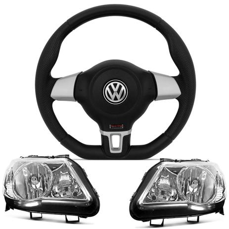 Volante Jetta Sporting com Cubo + Farol Gol Voyage 09 a 12 e Saveiro 10 a 13 Foco Duplo - Prime Menor preço em Volante Jetta Sporting com Cubo + Farol Gol Voyage 09 a 12 e Saveiro 10 a 13 Foco Duplo - Prime