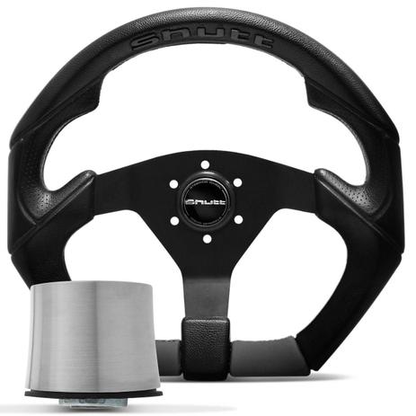 Volante Shutt S3R BL2 Preto Cinza Acionador Buzina Cubo Fiat 147 1978 a 1987 Menor preço em Volante Shutt S3R BL2 Preto Cinza Acionador Buzina Cubo Fiat 147 1978 a 1987