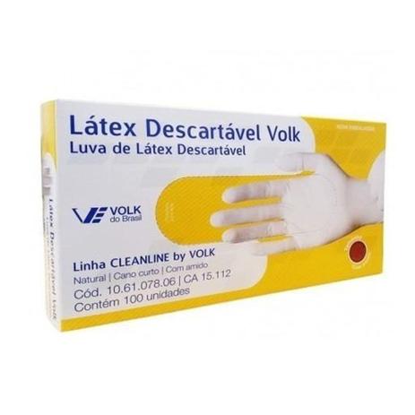 Volk luva latex descartável c/100un Menor preço em Volk luva latex descartável c/100un
