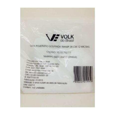 Volk Luvas P/ Procedimentos Economic Polietileno Tamanho U C/100 Menor preço em Volk Luvas P/ Procedimentos Economic Polietileno Tamanho U C/100