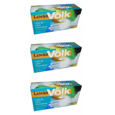 Volk Luvas P/ Procedimentos Látex P C/100 (Kit C/03) Menor preço em Volk Luvas P/ Procedimentos Látex P C/100 (Kit C/03)