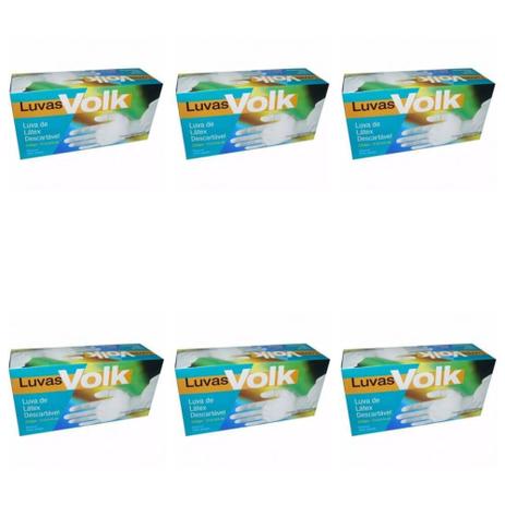 Volk Luvas P/ Procedimentos Látex P C/100 (Kit C/06) Menor preço em Volk Luvas P/ Procedimentos Látex P C/100 (Kit C/06)