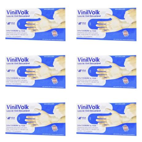 Volk Luvas P/ Procedimentos Vinil XP C/100 (Kit C/06) Menor preço em Volk Luvas P/ Procedimentos Vinil XP C/100 (Kit C/06)