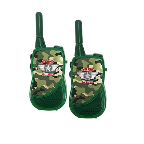 Walkie Talkie Infantil Radio Comunicador de Brinquedo Army DM - DM Toys é boa?