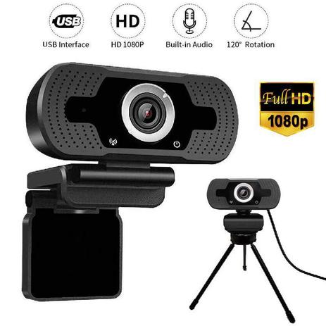 Webcam Full Hd 1080p Câmera Usb De Computador Pc Com Microfone Embutido Com Tripé Metal - LXSHOP Menor preço em Webcam Full Hd 1080p Câmera Usb De Computador Pc Com Microfone Embutido Com Tripé Metal - LXSHOP