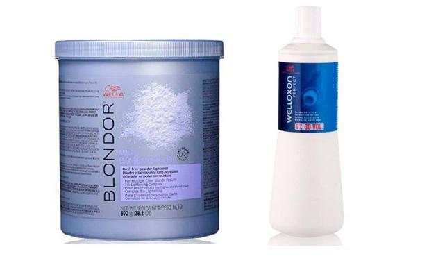 Wella Pó Descolorante Blondor 800g e Welloxon Ox 9% 30 Vol 1L