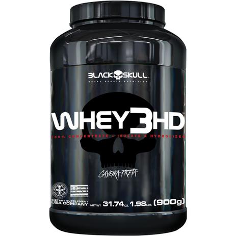 Whey 3hd (900g) sabor baunilha - black skull Menor preço em Whey 3hd (900g) sabor baunilha - black skull