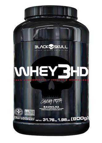 WHEY 3HD Baunilha - 900G - Caveira Preta - Black skull Menor preço em WHEY 3HD Baunilha - 900G - Caveira Preta - Black skull