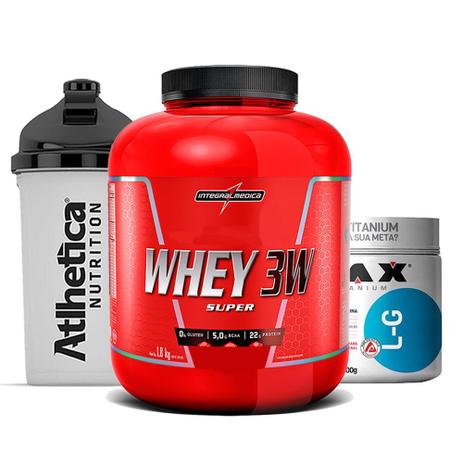 Whey 3w 1.8Kg Chocolate + Glutamina 300g Max + Bottle 500ml - K-fit Menor preço em Whey 3w 1.8Kg Chocolate + Glutamina 300g Max + Bottle 500ml - K-fit