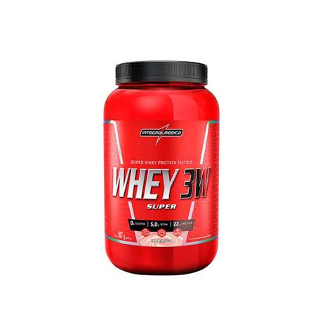 Whey 3W Super (907g) - IntegralMédica Sabor:Morango - Integralmedica Menor preço em Whey 3W Super (907g) - IntegralMédica Sabor:Morango - Integralmedica
