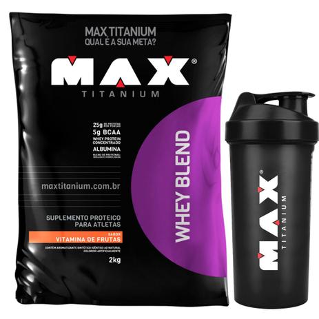 Whey Blend 2kg Max Titanium- Mix Proteico Menor preço em Whey Blend 2kg Max Titanium- Mix Proteico