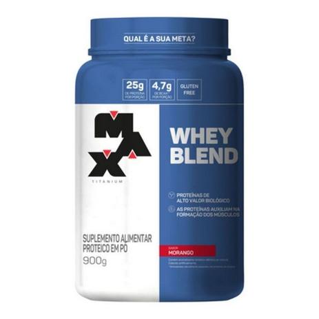 Whey Blend (900g) - Sabor: Morango - Max Titanium é boa?
