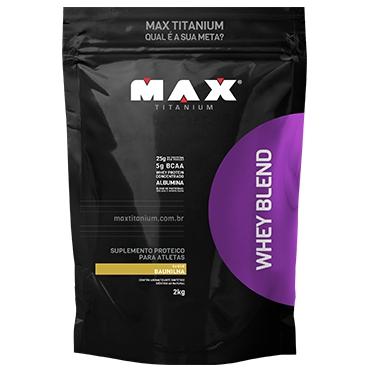 Whey Blend Refil 2kg Max Titanium Menor preço em Whey Blend Refil 2kg Max Titanium