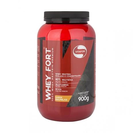 Whey Fort Baunilha 900g - Vitafor Menor preço em Whey Fort Baunilha 900g - Vitafor