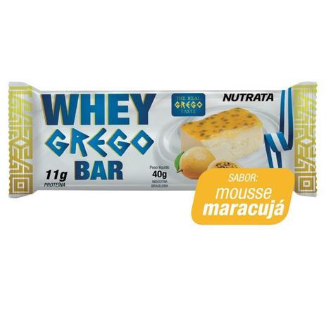 Whey Grego Bar Nutrata (unidade) - 40g Menor preço em Whey Grego Bar Nutrata (unidade) - 40g