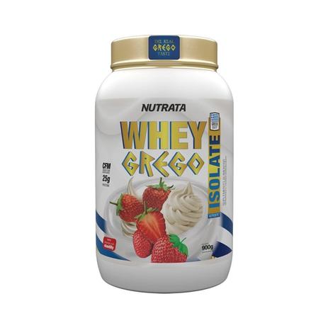 WHEY GREGO ISOLATE NUTRATA 900g - MORANGO C/ CHANTILLY Menor preço em WHEY GREGO ISOLATE NUTRATA 900g - MORANGO C/ CHANTILLY