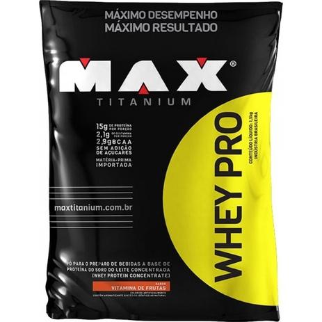 Whey Pro 1,5kg Refil - Max Titanium Menor preço em Whey Pro 1,5kg Refil - Max Titanium