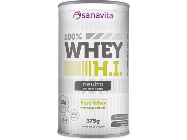 Whey Protein 100 H.I Sanavita Neutro 375g Menor preço em Whey Protein 100 H.I Sanavita Neutro 375g