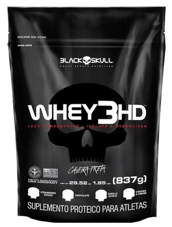 Whey Protein 3 HD Black Skull - 825g Menor preço em Whey Protein 3 HD Black Skull - 825g