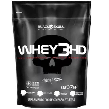 Whey Protein 3HD 837g Refil - Black Skull Menor preço em Whey Protein 3HD 837g Refil - Black Skull