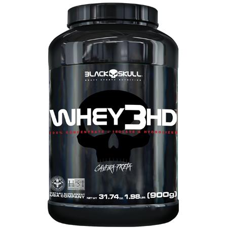 Whey Protein 3HD Black Skull 900g Menor preço em Whey Protein 3HD Black Skull 900g