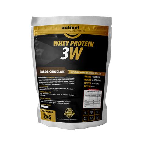 Whey Protein 3w 2kg (chocolate) - ActiveNutrition Menor preço em Whey Protein 3w 2kg (chocolate) - ActiveNutrition