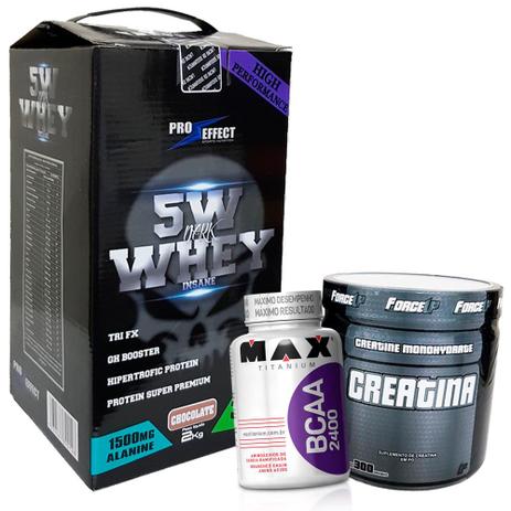 Whey Protein 5w Dark Insane 2Kg + Bcaa 60 Caps + Creatina - Pro effect Menor preço em Whey Protein 5w Dark Insane 2Kg + Bcaa 60 Caps + Creatina - Pro effect
