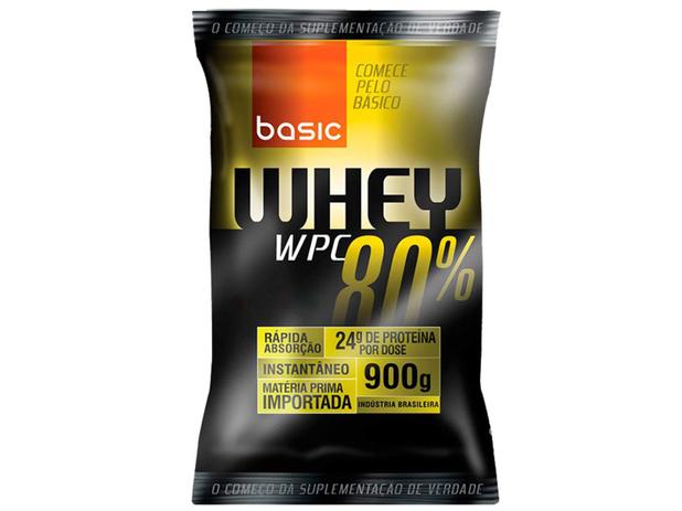 Whey Protein 80% 900g Morango - Basic Nutrition