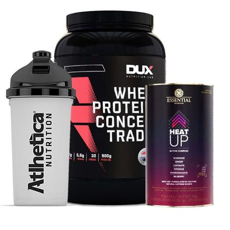Whey Protein 900g Morango + Heat Up 140g + Bottle - K-fit Menor preço em Whey Protein 900g Morango + Heat Up 140g + Bottle - K-fit