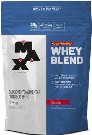 Whey Protein Blend 2kg Refil - Max Titanium Menor preço em Whey Protein Blend 2kg Refil - Max Titanium