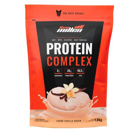 Whey Protein Complex 1,8kg - Vanilla Cream - New Millen Menor preço em Whey Protein Complex 1,8kg - Vanilla Cream - New Millen