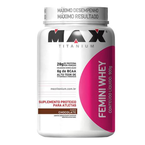 Whey Protein Femini 900g Chocolate - Max Titanium é boa?
