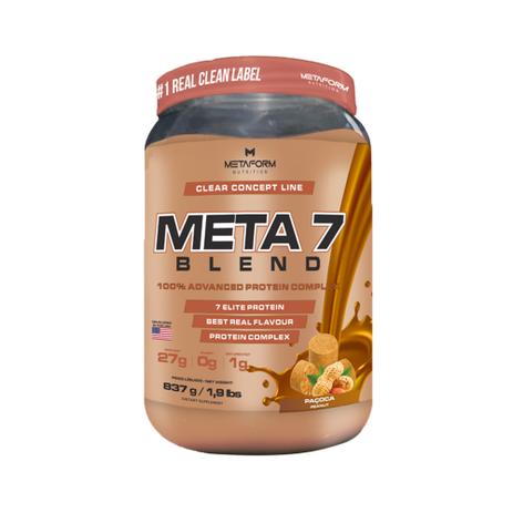 Whey Protein Meta 7 Blend Paçoca 837g Metaform Menor preço em Whey Protein Meta 7 Blend Paçoca 837g Metaform