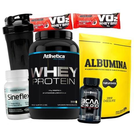Whey Protein Pro Serie Concentrado Isolado Sineflex Albumina Bcaa Coqueteleira Barra Proteina - Atlhetica nutrition Menor preço em Whey Protein Pro Serie Concentrado Isolado Sineflex Albumina Bcaa Coqueteleira Barra Proteina - Atlhetica nutrition
