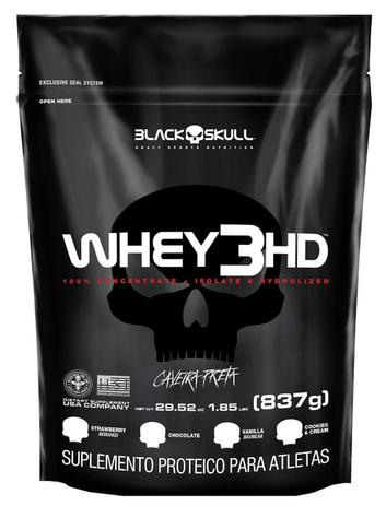 Whey Protein Refil 3 HD Caveira Preta 837g Black Skull - Profit Menor preço em Whey Protein Refil 3 HD Caveira Preta 837g Black Skull - Profit