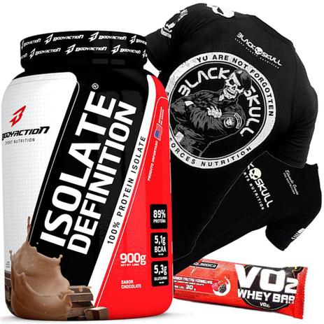 Whey Wey Way Protein Isolado Isolate Definition 900g Sem Lactose + Camisa Black Skull Dry Fit - Body action Menor preço em Whey Wey Way Protein Isolado Isolate Definition 900g Sem Lactose + Camisa Black Skull Dry Fit - Body action